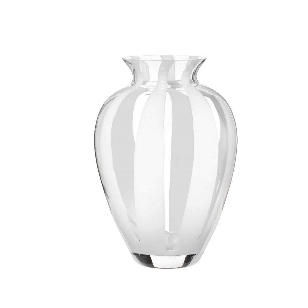 Vaso Cristallo OnlyLux Aurora STRIPES 29 cm bianco trasparente OL02331