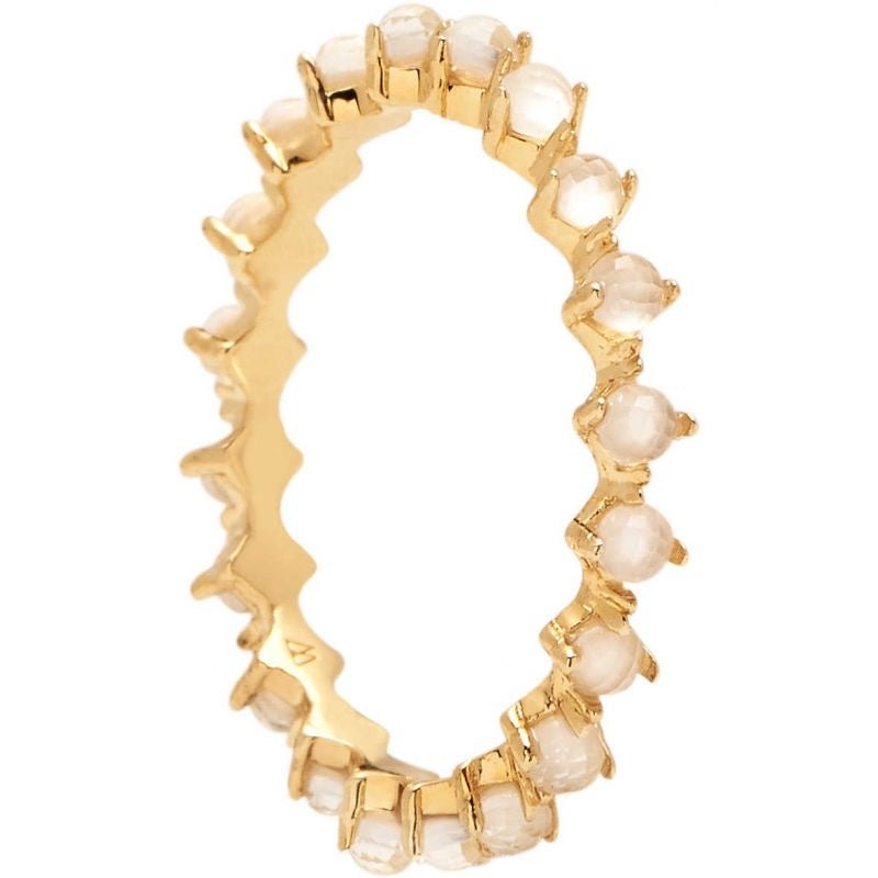 Anello Donna PDP Argento 925 Oro Madreperla Cristalli Bianchi  AN01-135-12