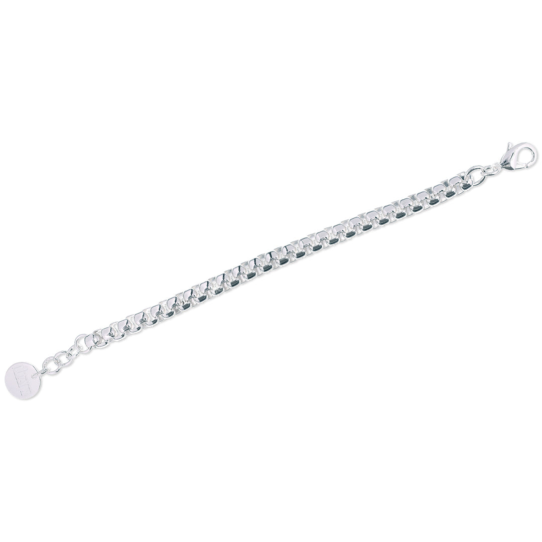 Bracciale Donna Unoaerre Bronzo Argentato Maglia Stretta 340555
