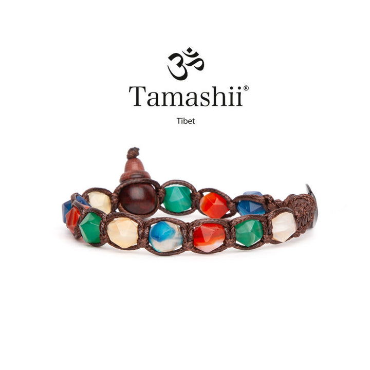 Bracciale Uomo Tamashii Pietra Agata Striata Mix Diamond Cut BHS911-229