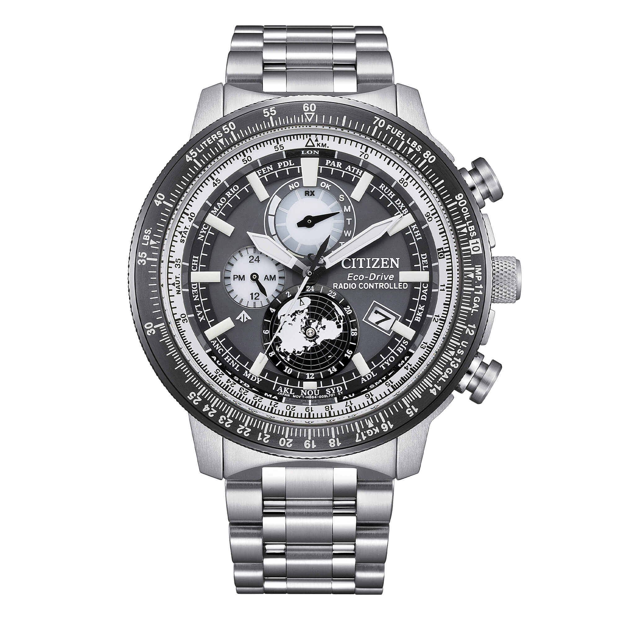 Orologio Uomo Citizen Geo Trekker Radio Controllato Grigio BY3006-53H
