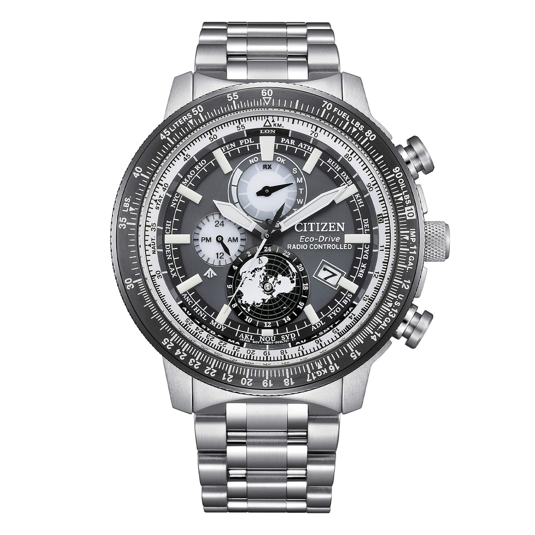 Orologio Uomo Citizen Geo Trekker Radio Controllato Grigio BY3006-53H
