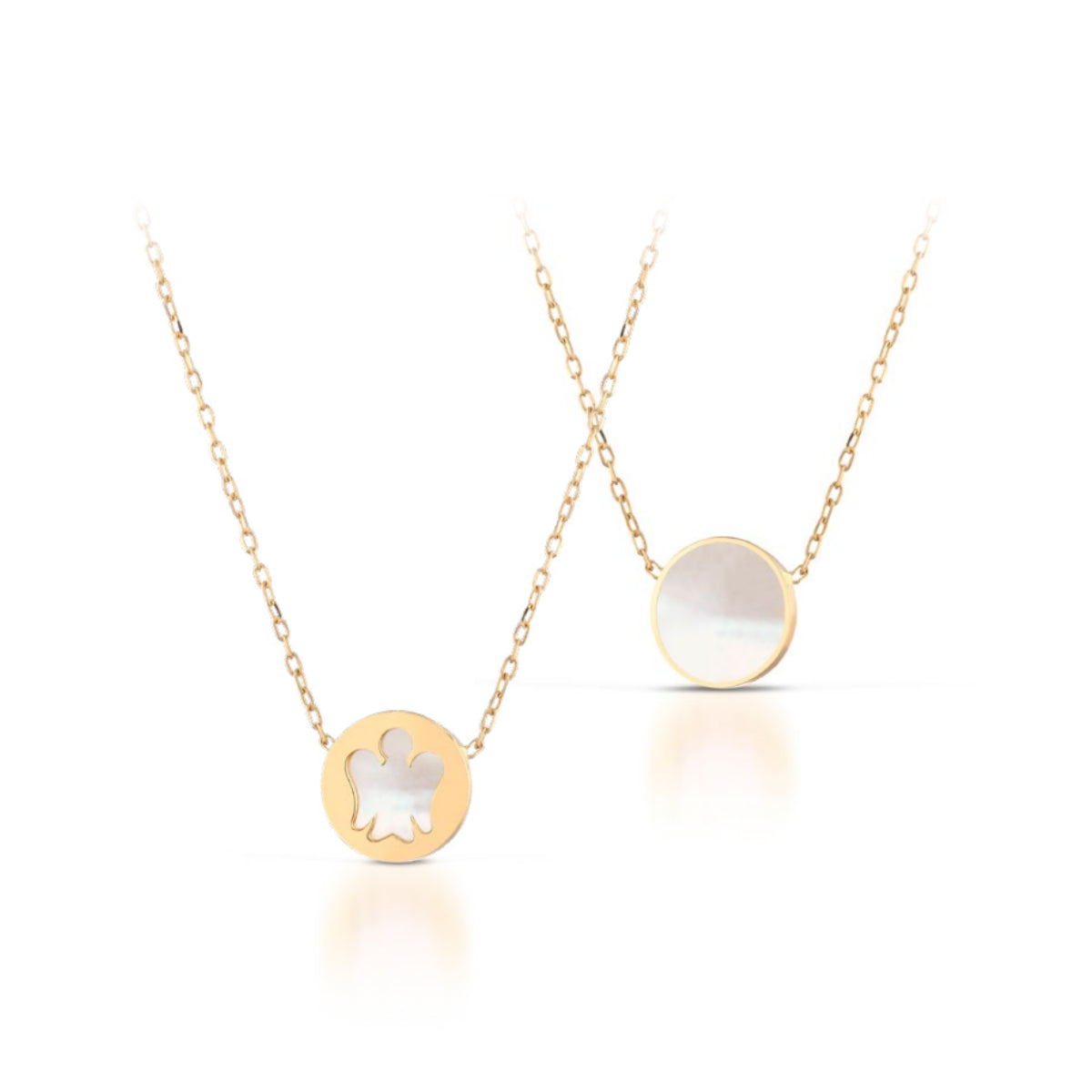 Collana Donna Ragazza Roberto Giannotti Angelo Oro Giallo 18 KT Madreperla PZ686