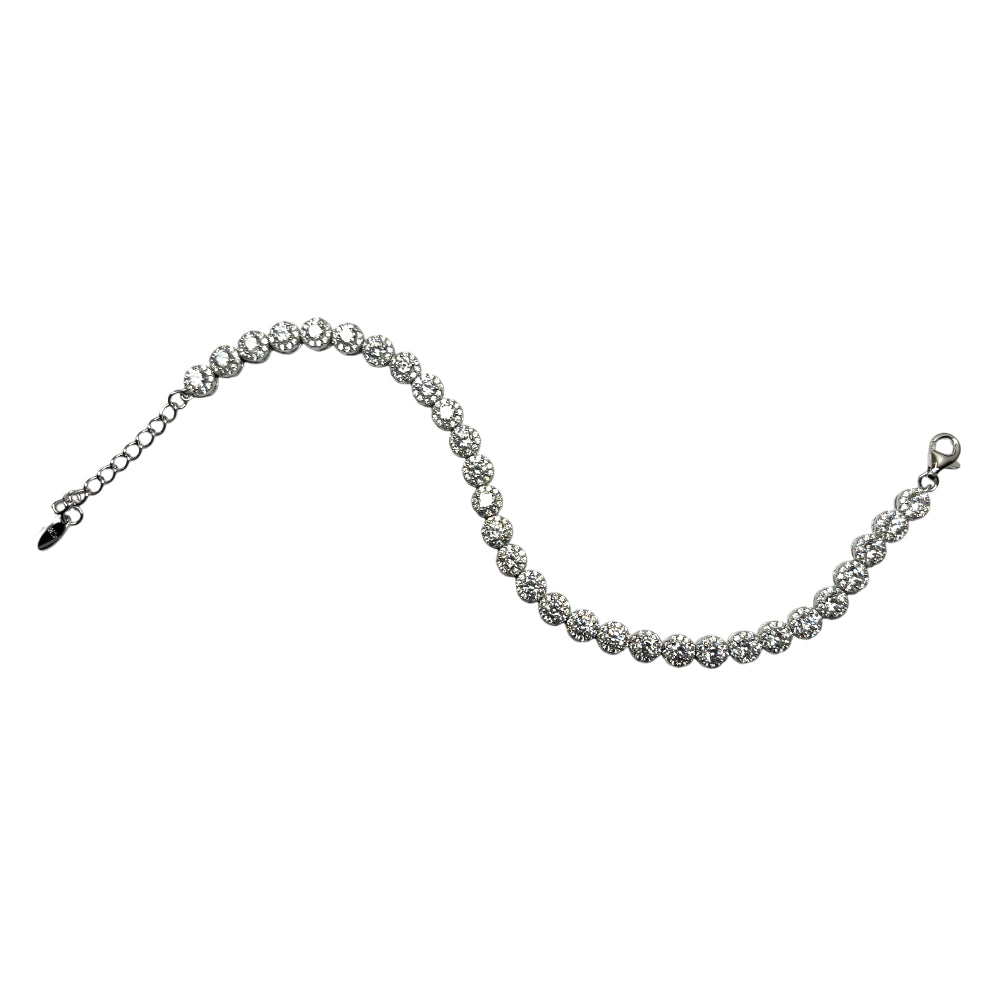 Bracciale Unisex Angelic Re Mida Tennis Argento Zirconi Bianchi Tennis-16