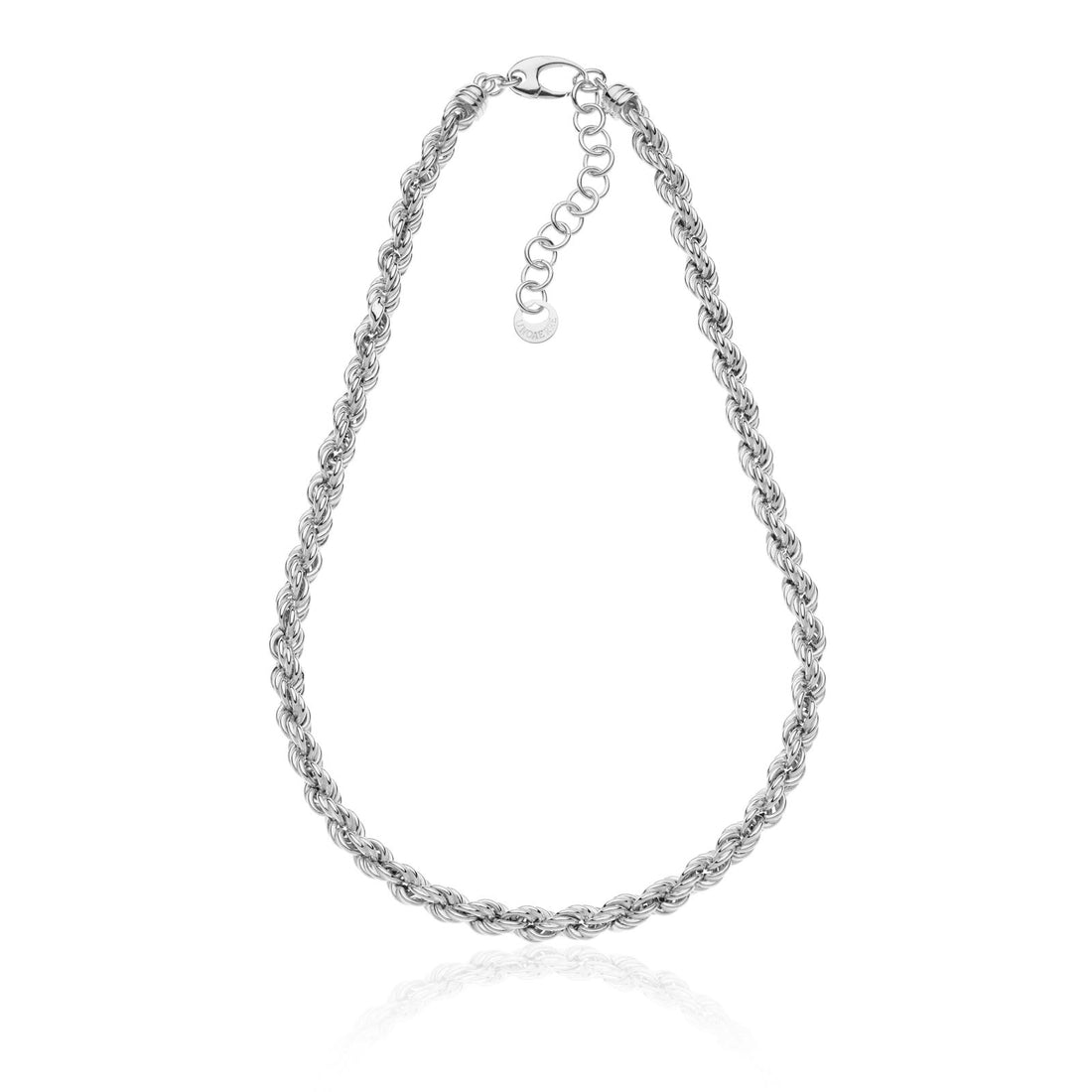 Collana Donna Unoaerre Argento 925 Maglia Funetta Corda Intrecciata 551003