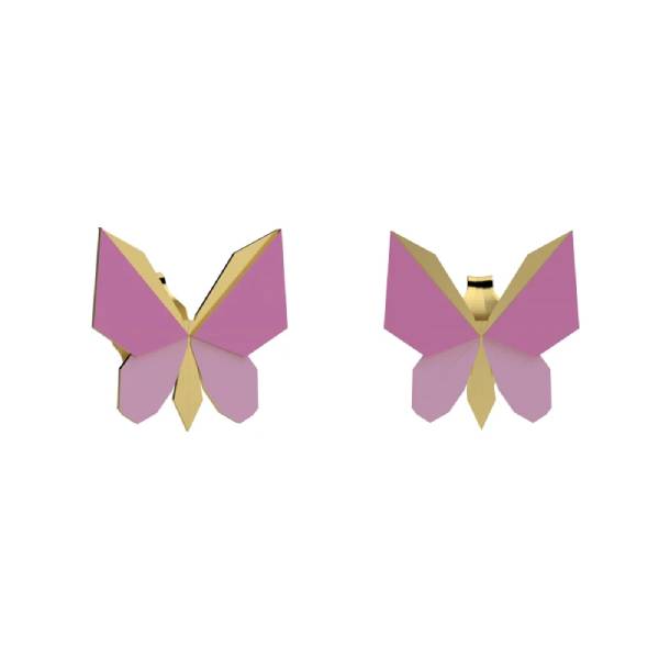 Orecchini Bambina Nanàn Argento Dorato 925 Origami Farfallina NAN0744
