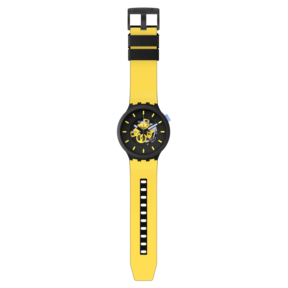 Orologio Uomo Swatch Bioceramic Big Bold Quarzo Solo Tempo Blu SB03B109