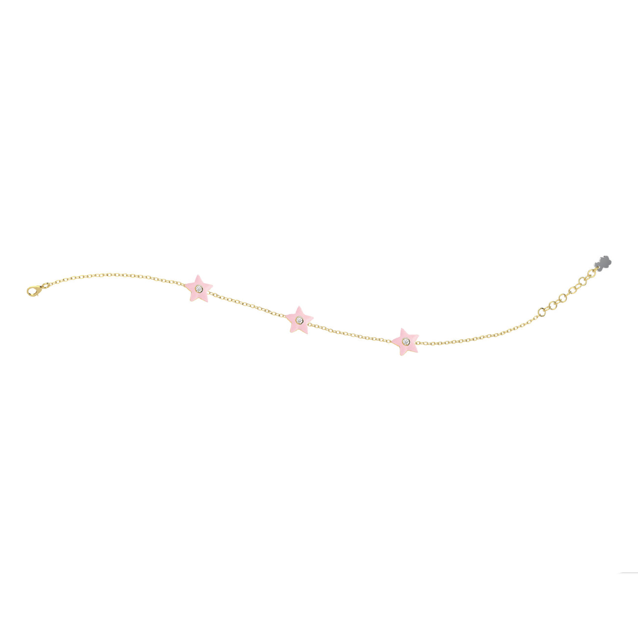Bracciale Bambina Nanàn Argento Dorato 925 Stelle Rosa Zirconi NAN0464