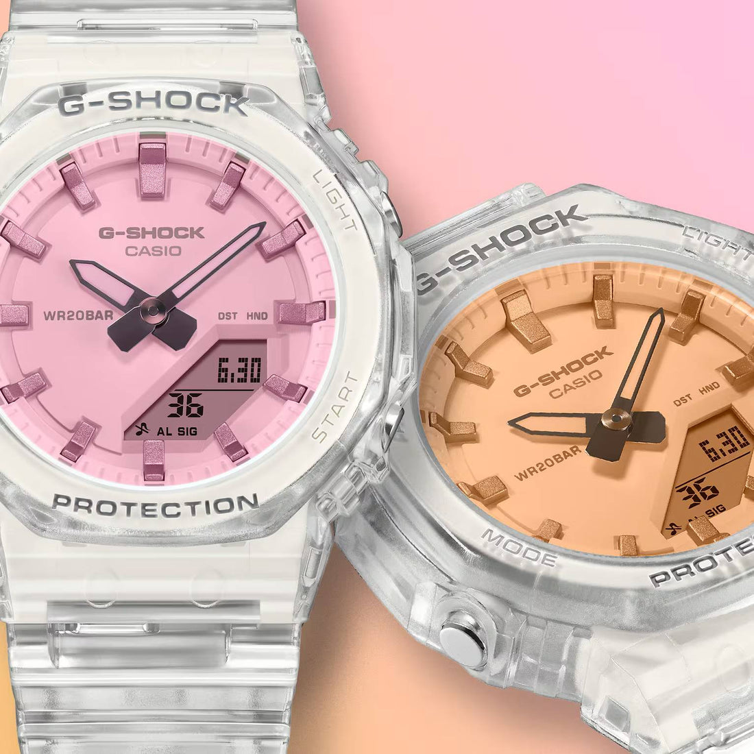 Orologio Donna Ragazza Casio G-SHOCK Trasperente Rosa GMA-P2100SR-1AER