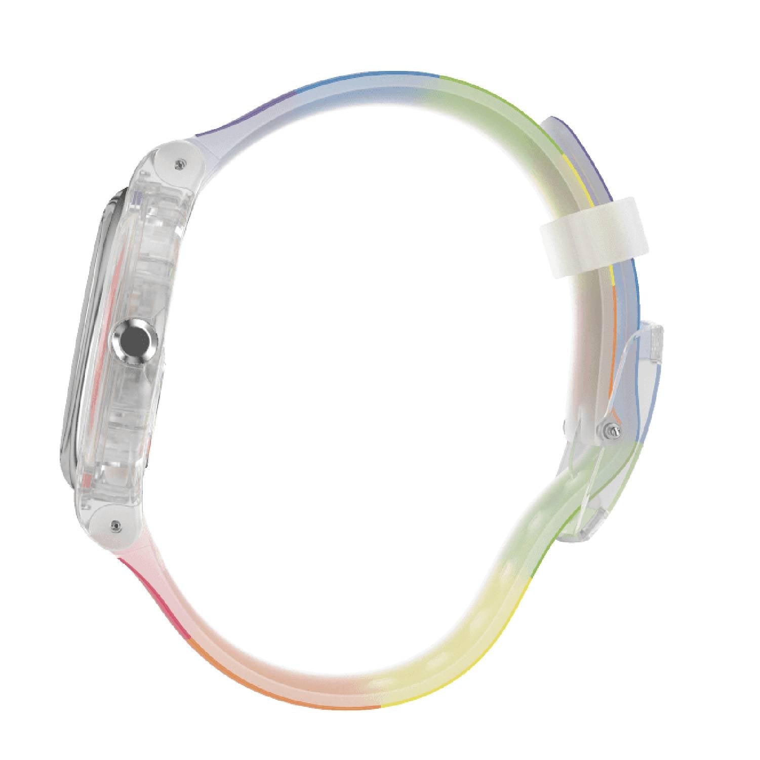 Orologio Uomo Gomma Swatch Quarzo Solo Tempo Rainbow Open Summer SUOK148