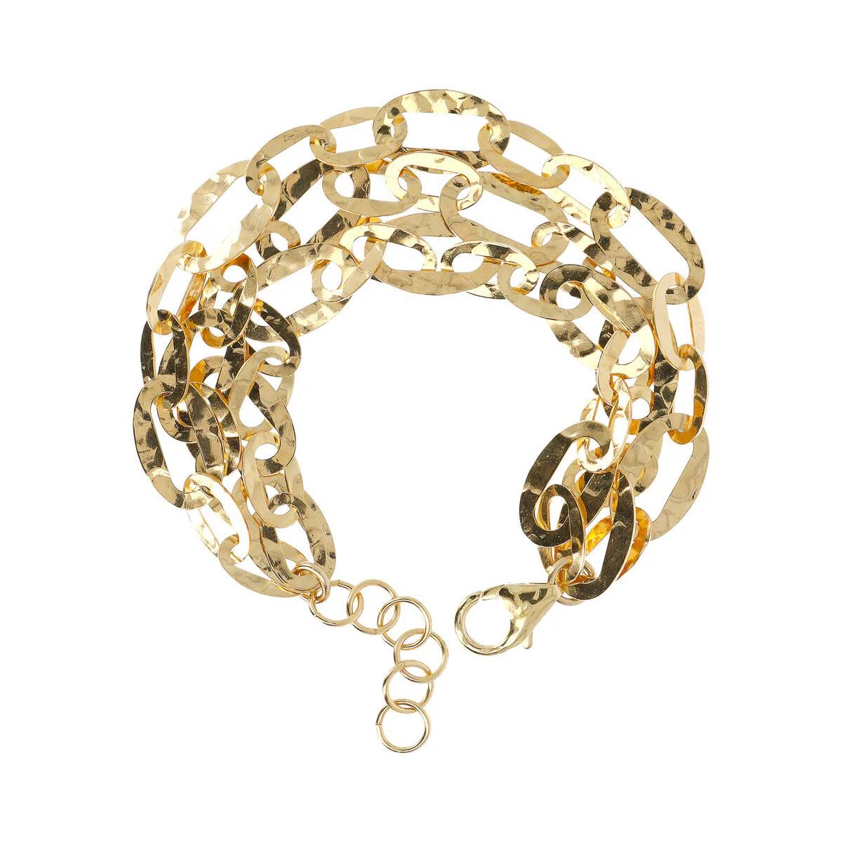 Bracciale Donna Etrusca Multifilo Catena Ovale Martellata WSET00555.YG