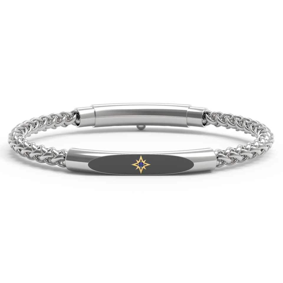 Bracciale 4US Cesare Paciotti Acciaio Rosa Dei Venti Oro 18 KT 4UBR7668