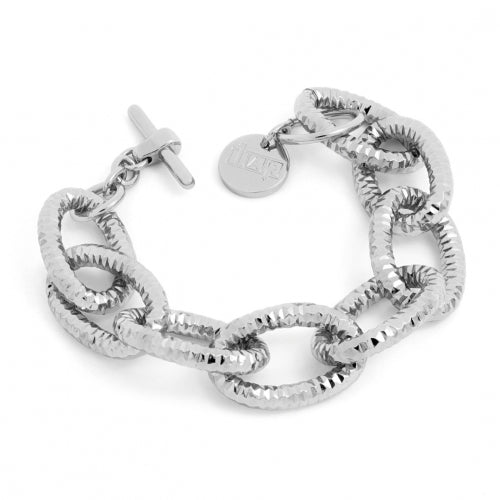 Bracciale Donna Unoaerre Bronzo Argentato Con Forzatina 512561