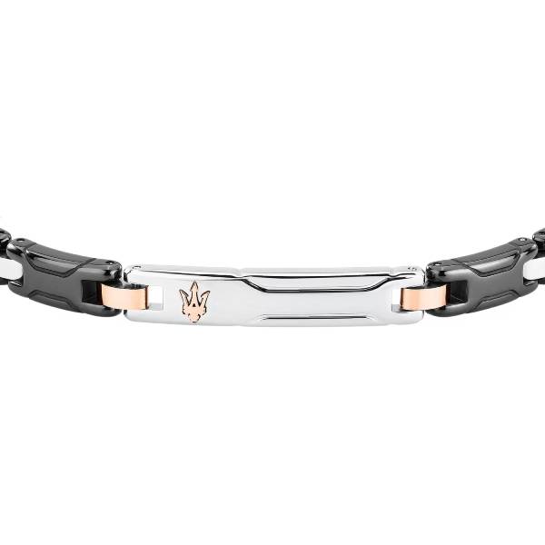 Bracciale Uomo Maserati Acciaio Ceramica Nera JM426ATZ93