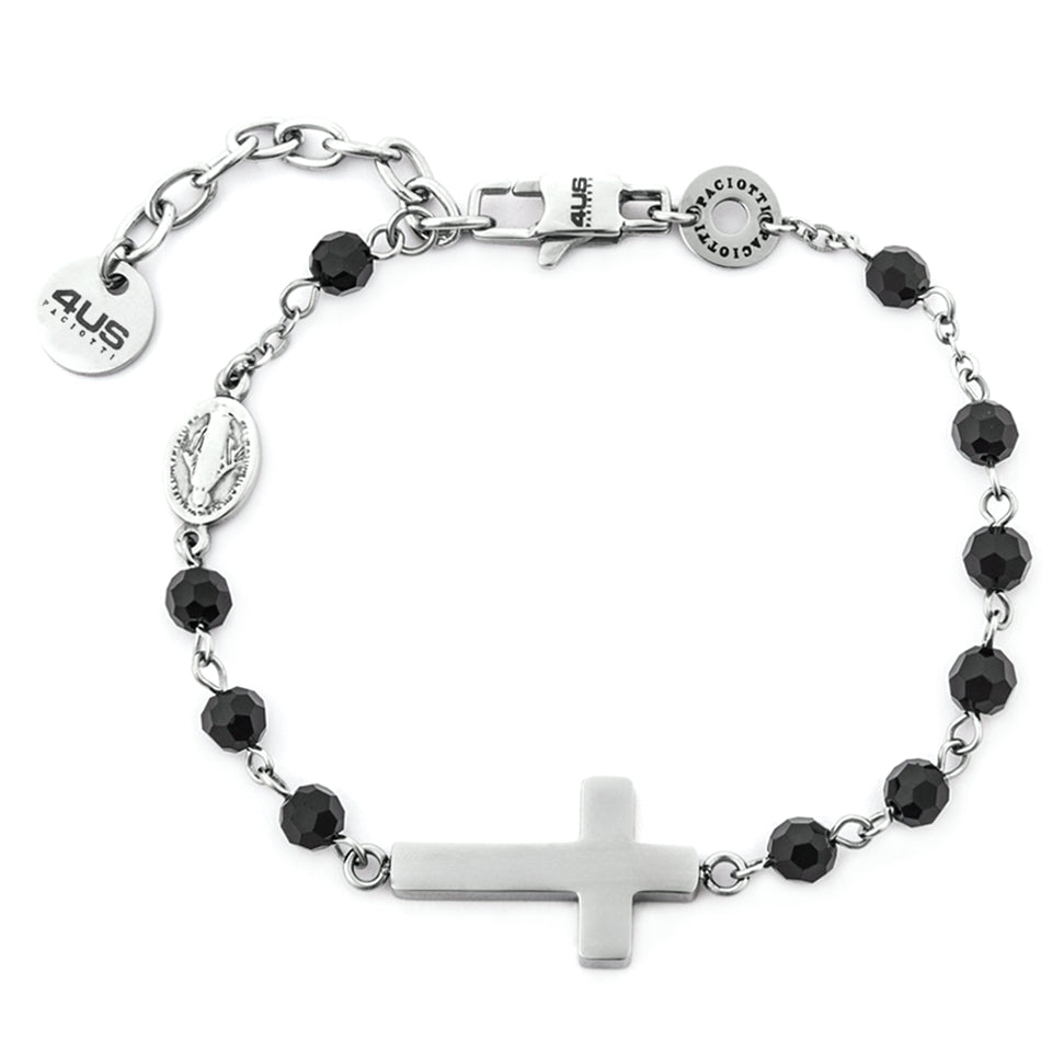 Bracciale Uomo 4US Cesare Paciotti Acciaio Rosario 4UBR7510
