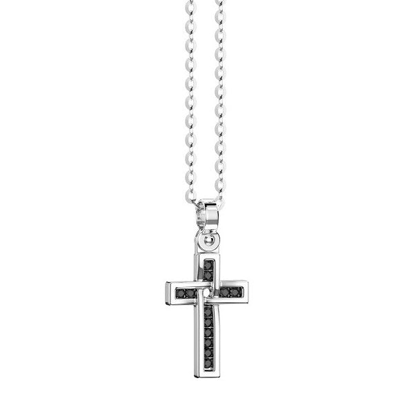 Collana Uomo Zancan Croce Argento ESC216-NE