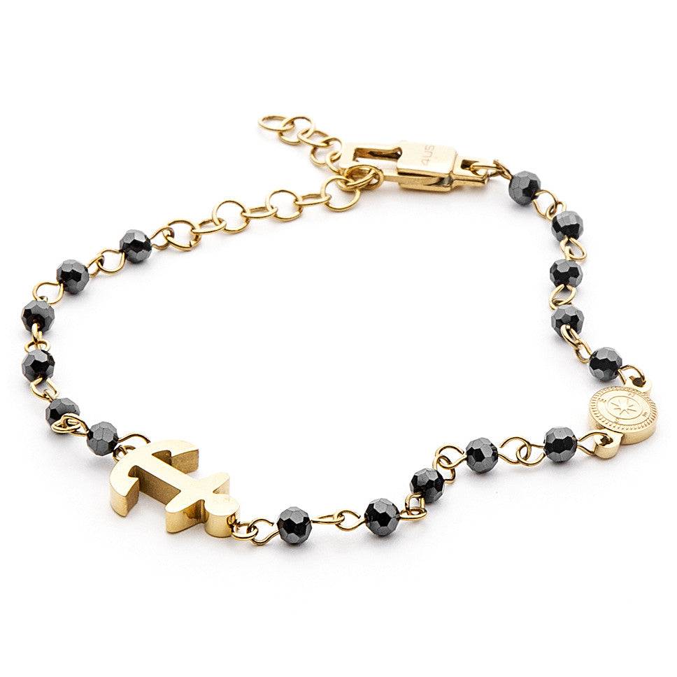 Bracciale Uomo 4US Cesare Paciotti Acciaio Dorato Simbolo Ancora 4UBR4472