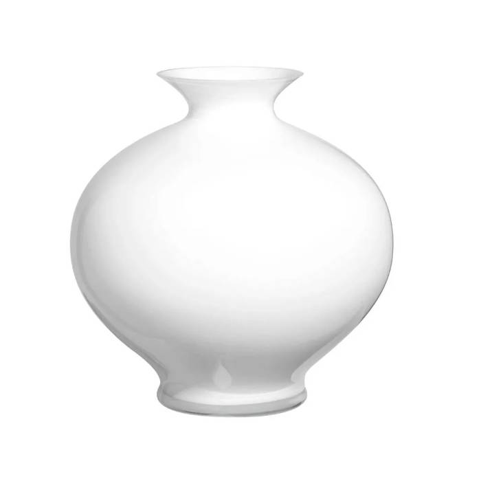 Vaso Cristallo Onlylux Aurora Opale Bianco Altezza 30 cm OL01659