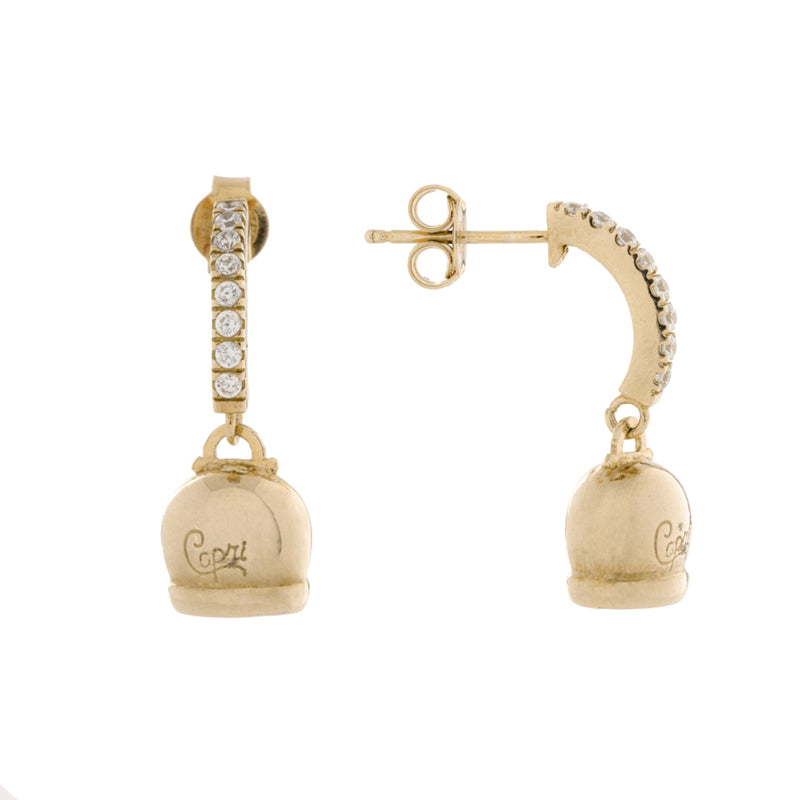 Orecchini La Campanella di Capri Argento Campanella Porta Fortuna OCGD2-ORO