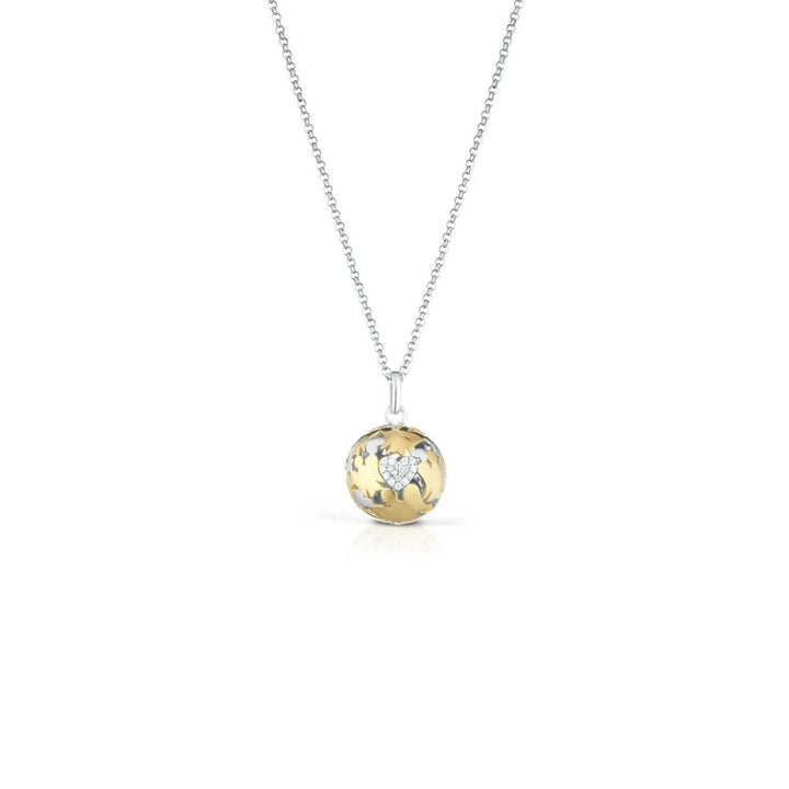 Collana Donna Roberto Giannotti Chiama Angeli Argento 925 Bicolore Zirconi SFA142