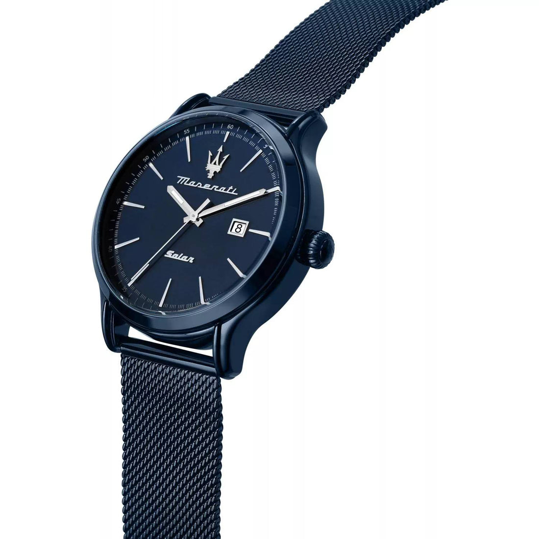 Orologio Uomo Maserati Carica Solare Solo Tempo Maglia Milano Blu R8853149001