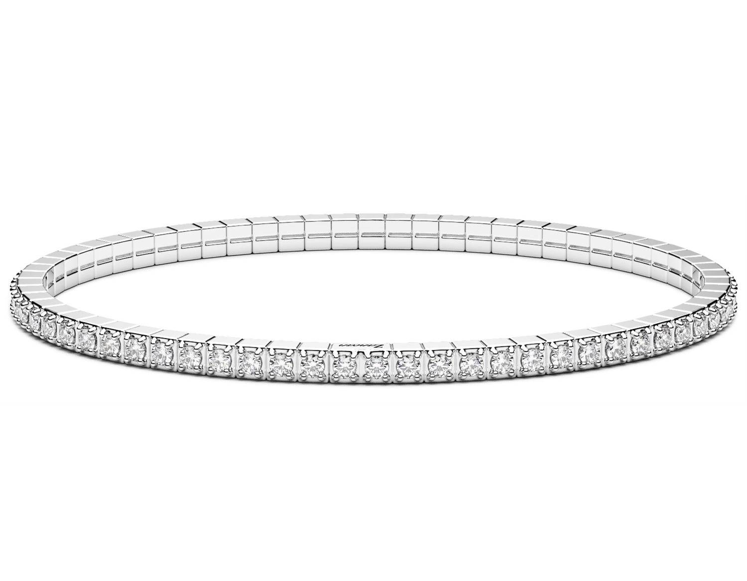 Bracciale Uomo Zancan Tennis Argento 925 Zirconi  bianchi  Elastico ESB329-185