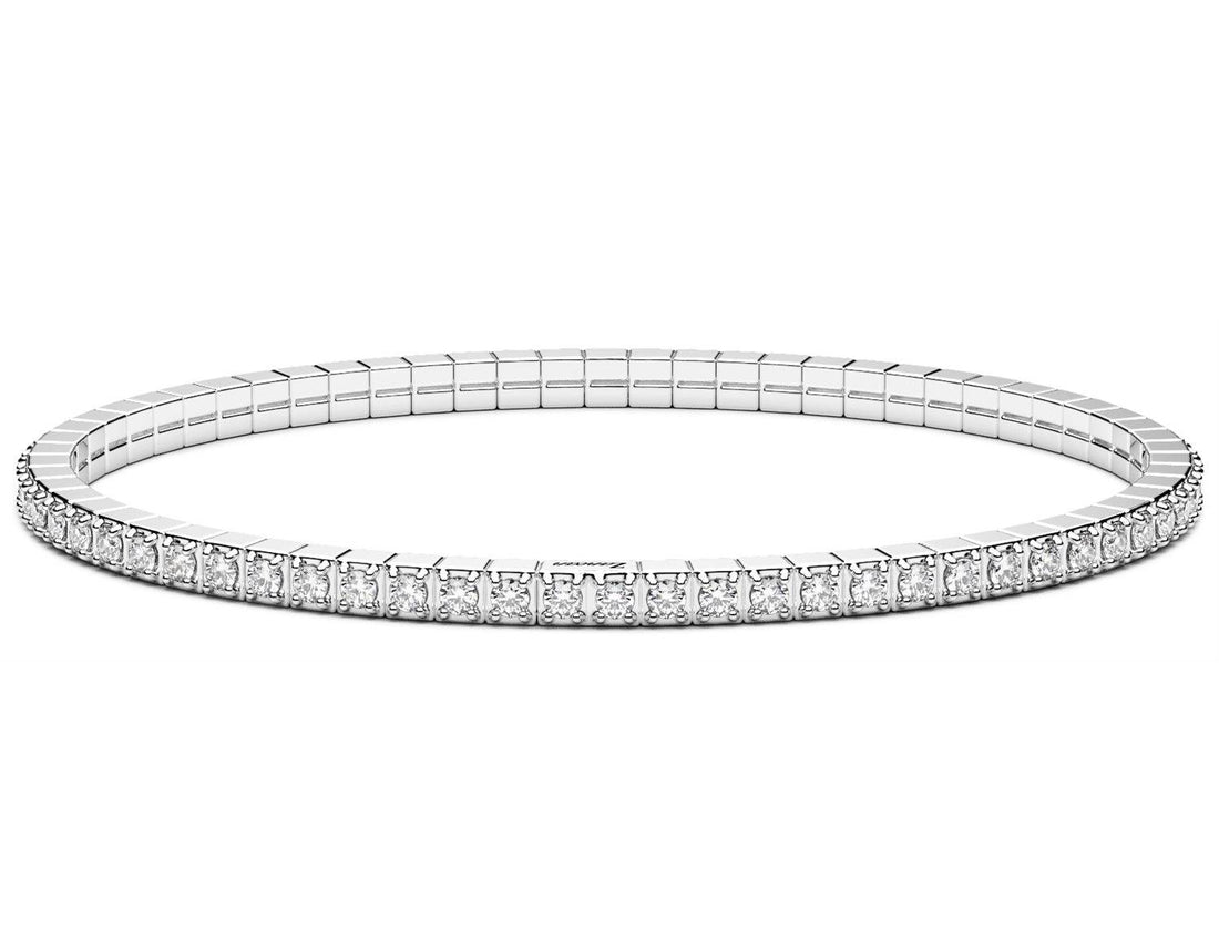 Bracciale Uomo Zancan Tennis Argento 925 Zirconi  bianchi  Elastico ESB329-185