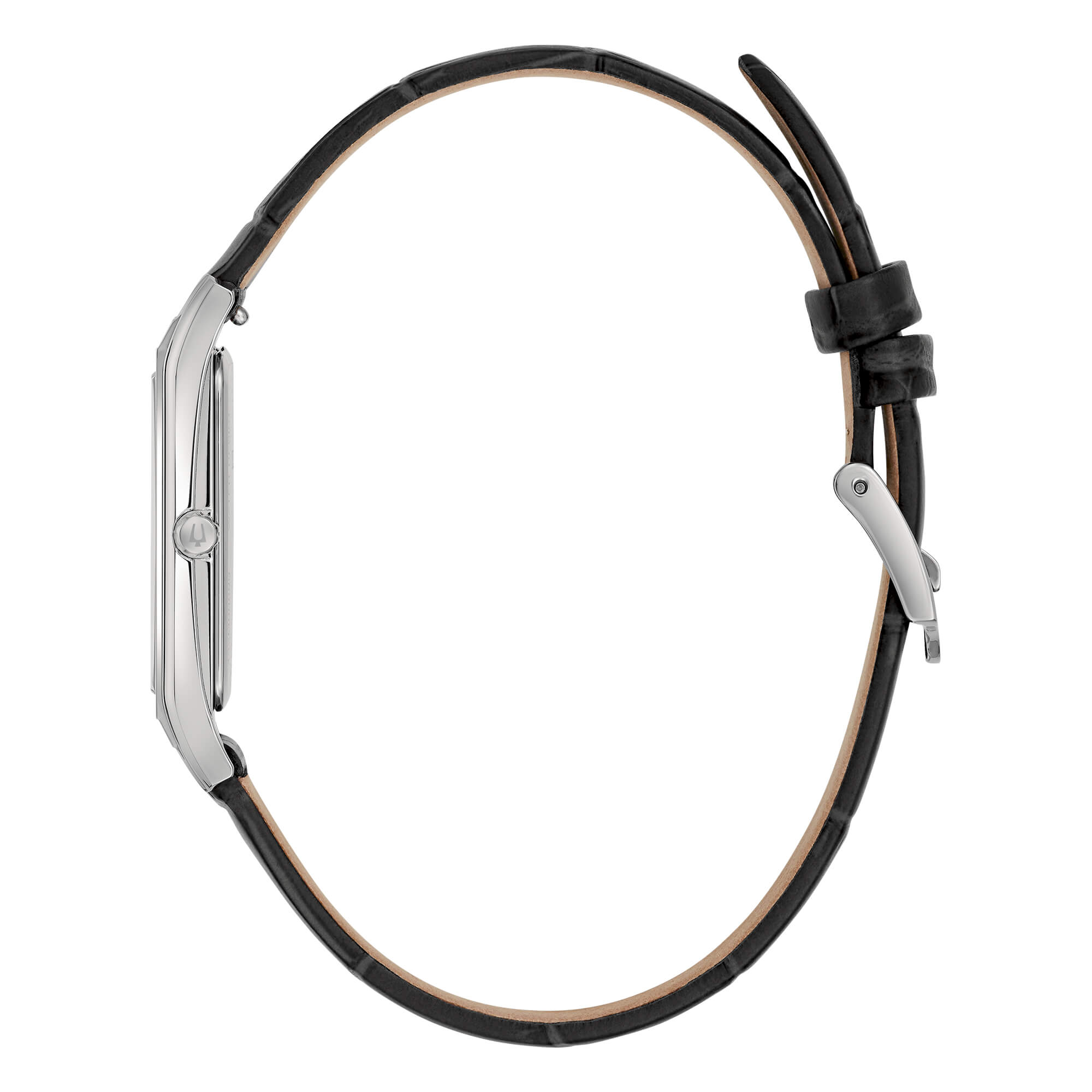 Orologio Uomo Bulova Classic Rectangle Pelle Nero Quarzo 96B445