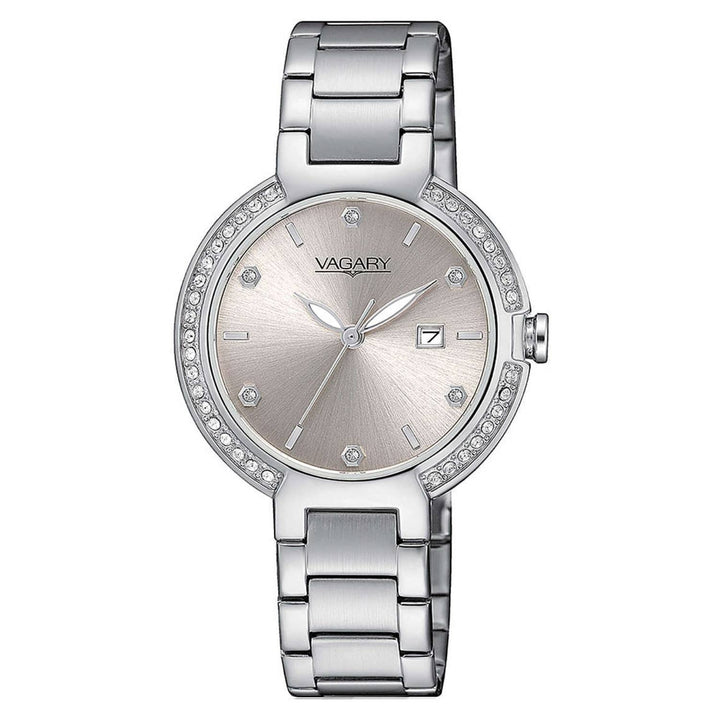 Orologio Donna Acciaio Vagary Quarzo Solo Tempo Tortora Zirconi IU2-511-91
