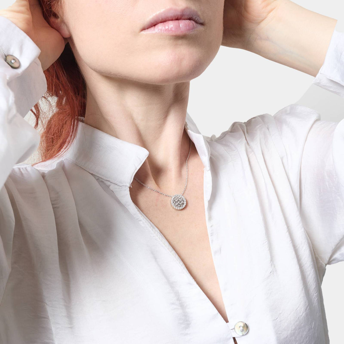 Collana Donna Unoaerre Argento 925 chicco e zirconi 571970