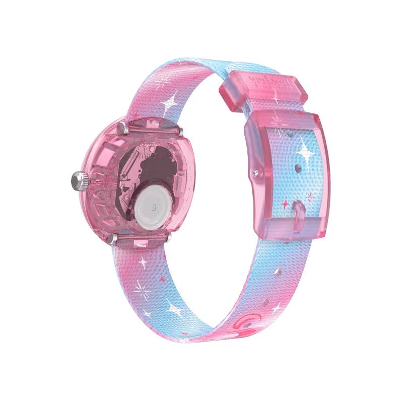 Orologio Bambina Swatch Flik Flak Sparkle Kingdom Quarzo Solo Tempo Rosa ZFBNP214