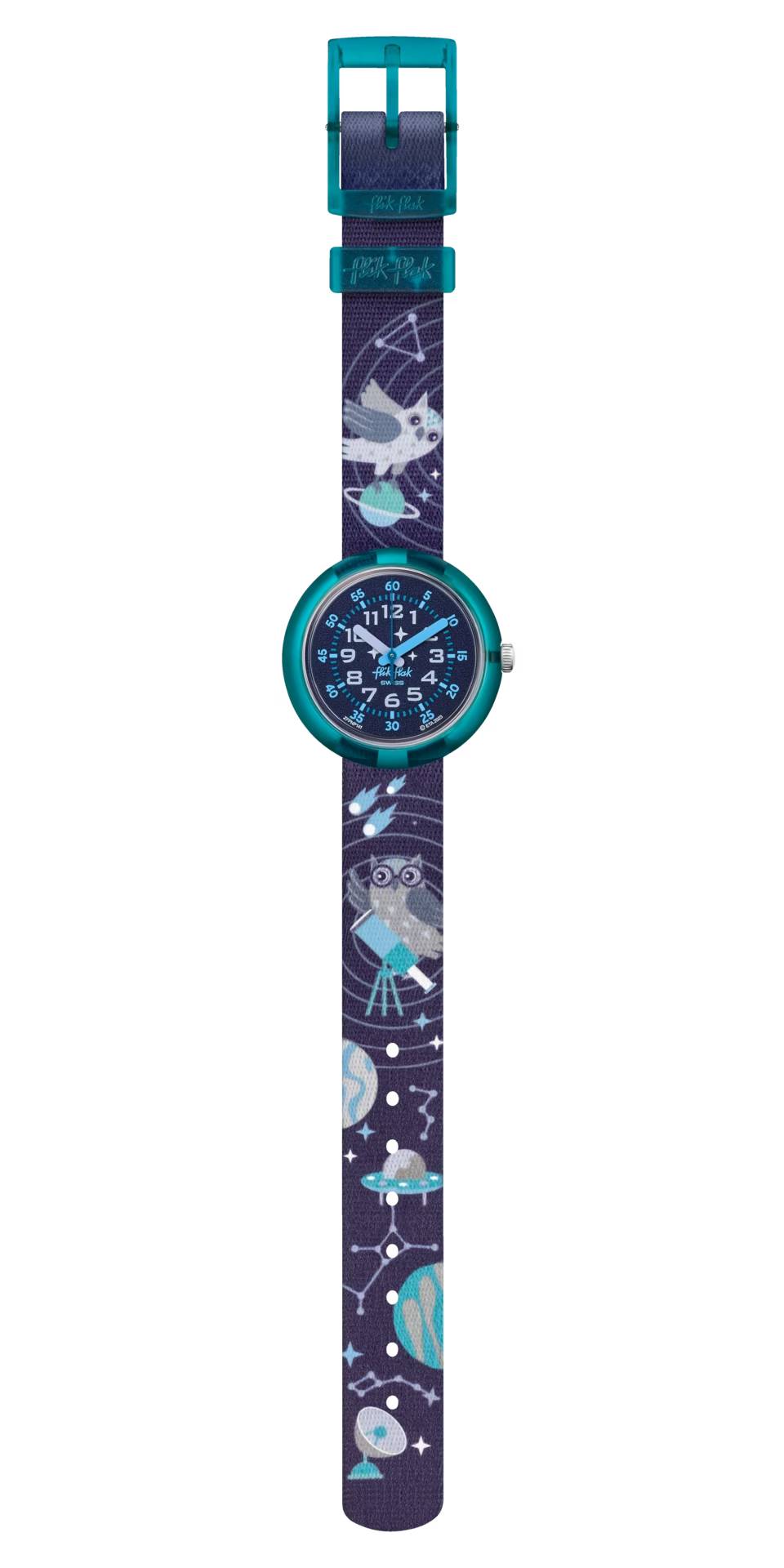 Orologio Bambino Swatch Flik Flak Take Me To Space Quarzo Nero Blu ZFPNP141