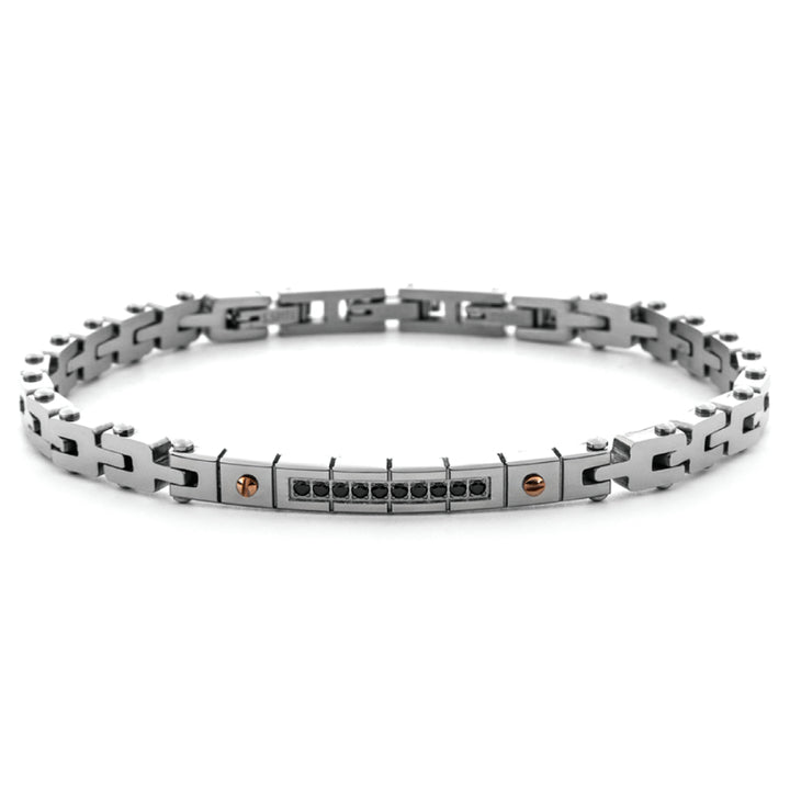 Bracciale 4US Cesare Paciotti Uomo Acciaio Semirigido Nero 4UBR7573