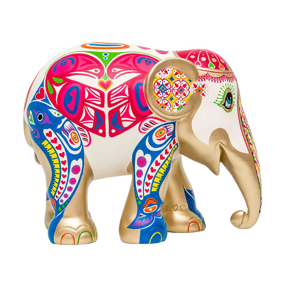 Scultura Elefante Onlylux Love Wild Love Free 20 cm Dipinto A Mano 8858831254787