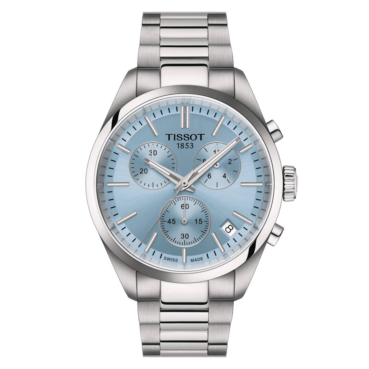 Orologio Uomo Tissot PR100 Azzurro Celeste Quarzo Cronografo Data T1504171135100