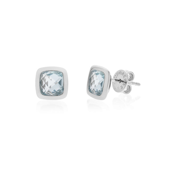 Orecchini Donna Unoaerre Argento Bianco 925 Cristallo Azzurro 6167