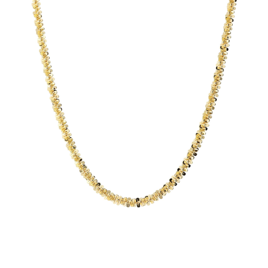 Collana Donna Etrusca Bronzo Dorato Catena Margherite Lucida WSET00880.YG