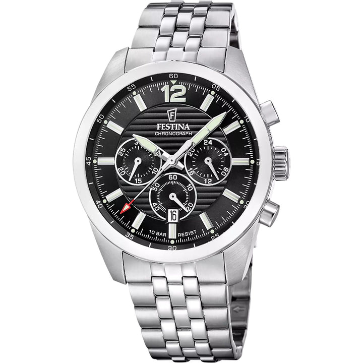Orologio Uomo Festina Acciaio Cronografo Nero F20742/3