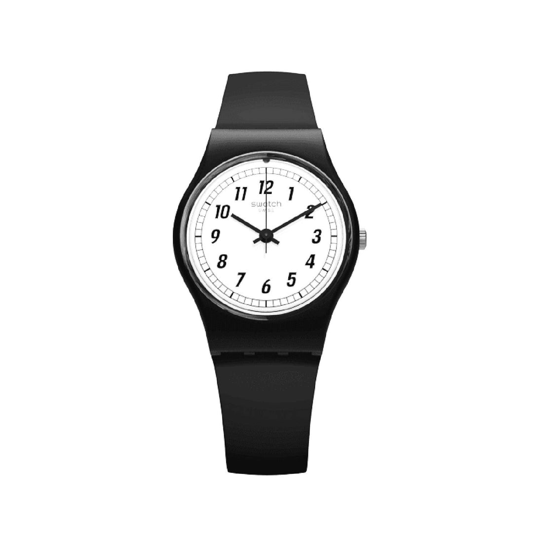 Orologio Donna Bambino Gomma Silicone Swatch Quarzo Solo Tempo Nero Bianco LB184