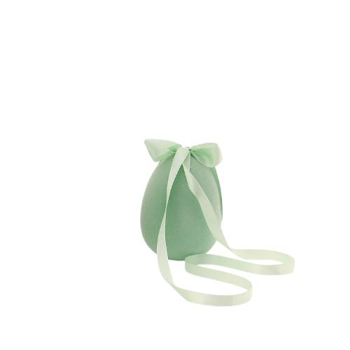 Uovo Vetur Verde Salvia Fiocco 12 cm 9727419