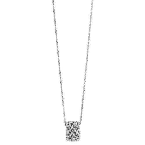 Collana Donna Unoaerre Argento Bianco Catena Rolò Ciondolo Chicco Di Riso 509521