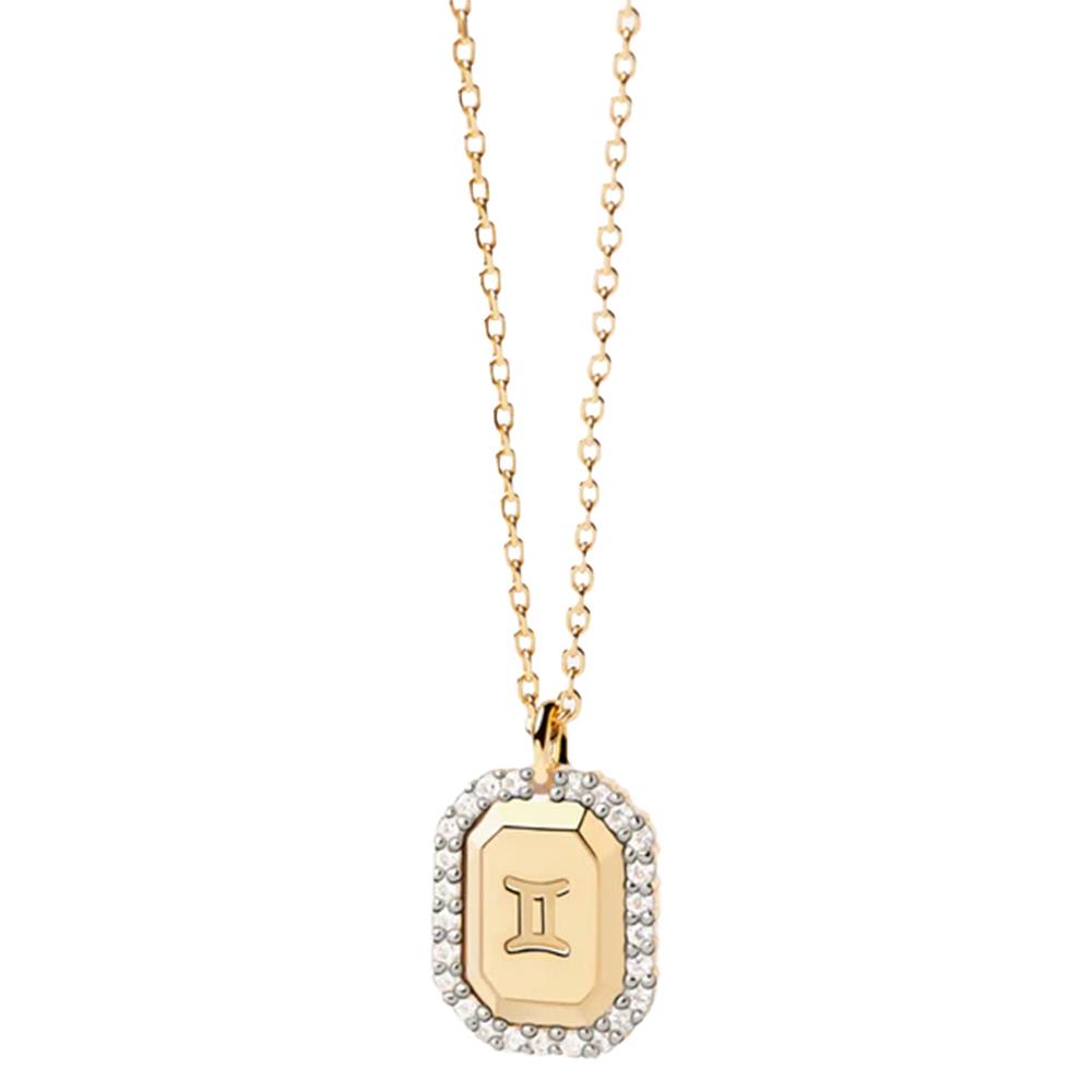 Collana Donna PDPaola Argento 925 Dorato Gemelli Zirconi CO01-570-U