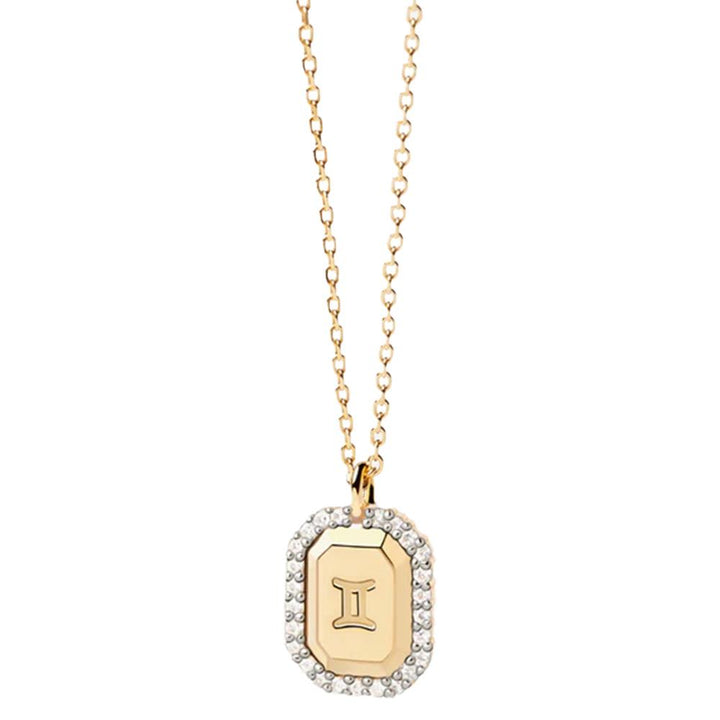 Collana Donna PDPaola Argento 925 Dorato Gemelli Zirconi CO01-570-U
