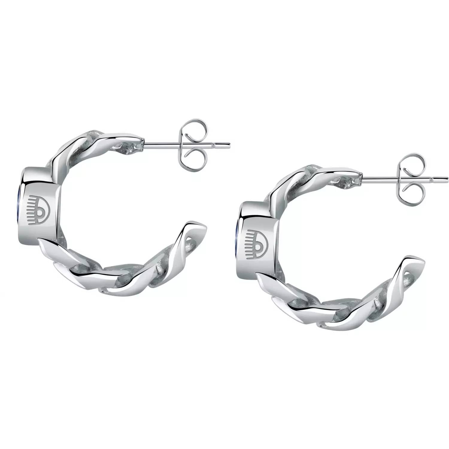Orecchini Donna Chiara Ferragni Catena Groumette Zircone Blu