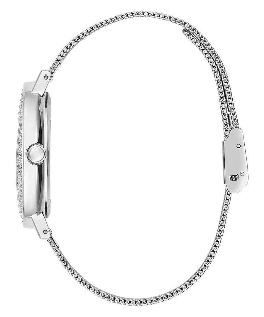 Orologio Donna Guess Quarzo Solo Tempo Zirconi Acciaio Maglia Milano GW0477L1