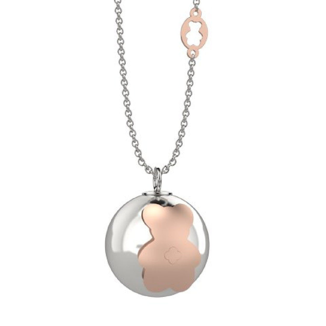 Collana Donna Nanàn Argento Chiama Angeli Orsetto Rosè NAN0088