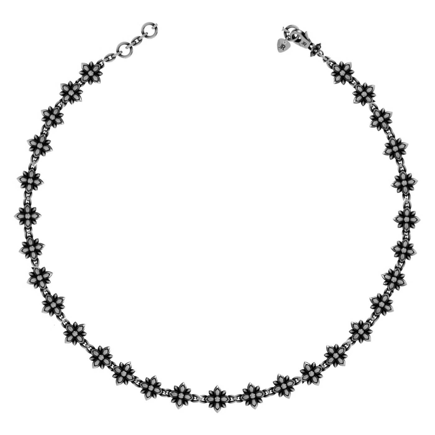 Collana Unisex John Richmond Giglio Fiore Bronzo Argentato JRSN05BW