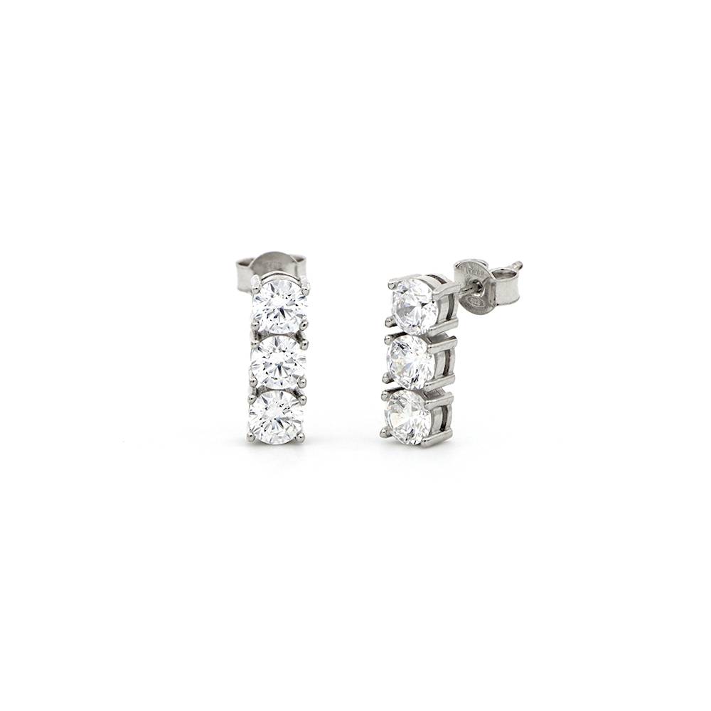 Orecchini Donna Unoaerre Argento 925 Trilogy Zirconi Bianchi 6069