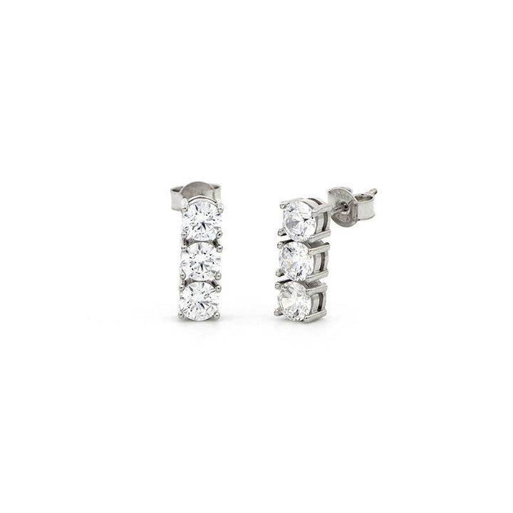 Orecchini Donna Unoaerre Argento 925 Trilogy Zirconi Bianchi 6069
