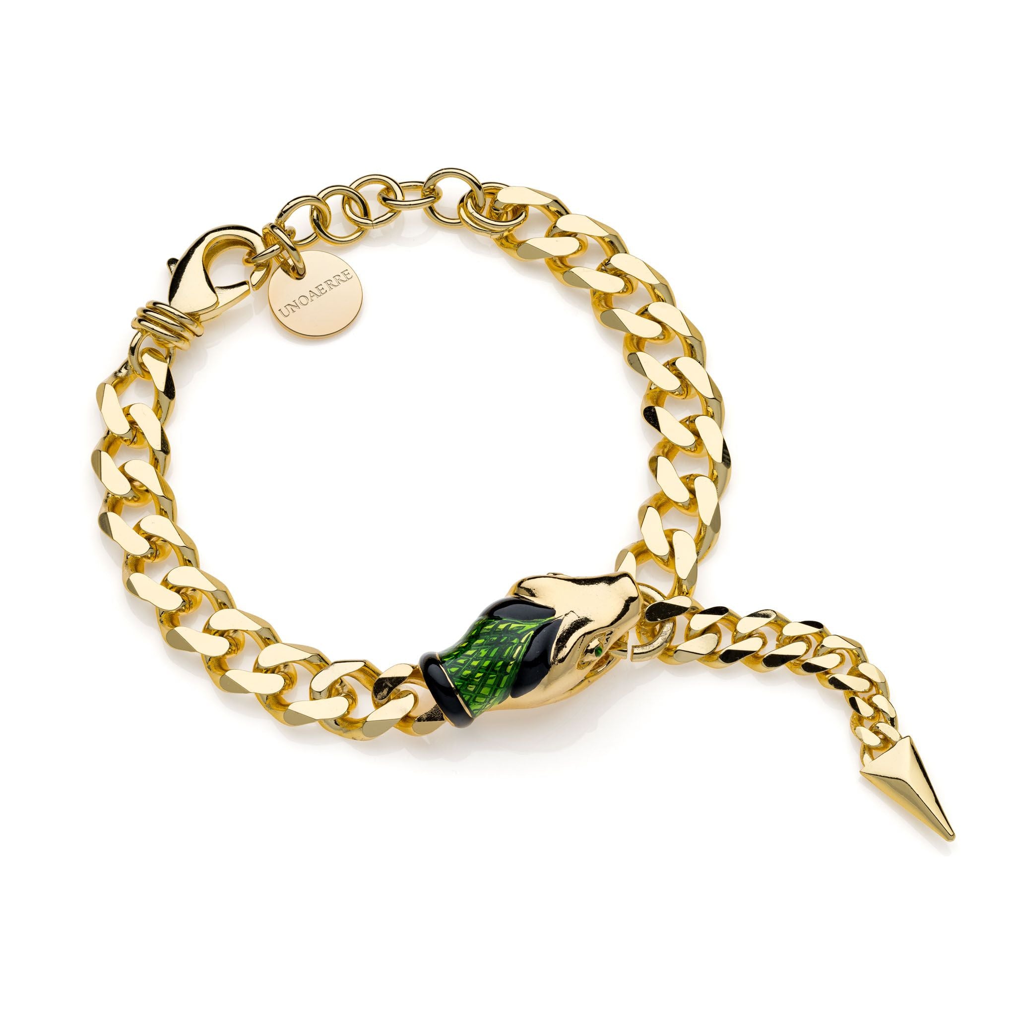 Bracciale Donna Unoaerre Bronzo Dorato Groumette Serpente 531995